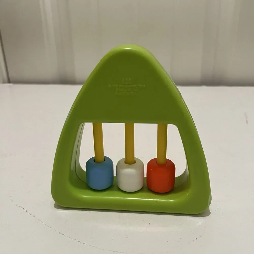 VINTAGE 1978 FISHER PRICE GUS THE WALRUS TUB N POOL TOY RATTLE ABACUS Green